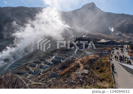 箱根　大涌谷の風景 134094032