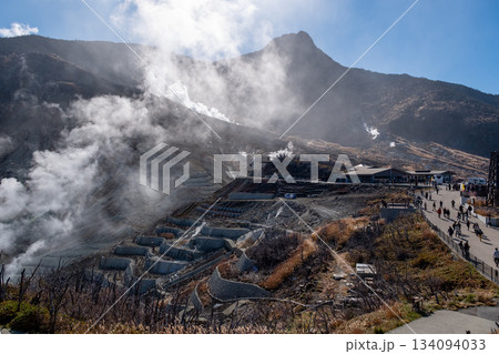 箱根　大涌谷の風景 134094033