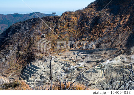 箱根　大涌谷の風景 134094038