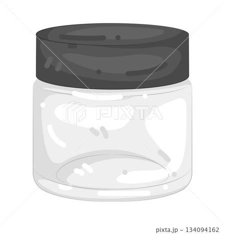 Illustration of cosmetic jar  134094162