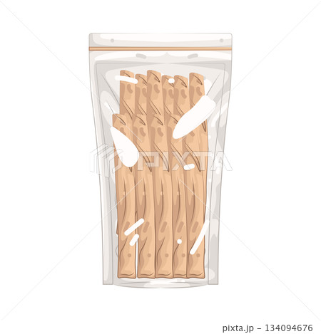 Illustration of wafer roll bag Illustration of wafer roll bag 134094676