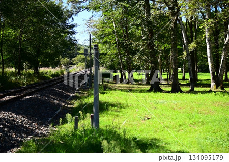 JR山田線樺底踏切付近の風景 134095179