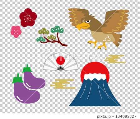 First Dream of Fuji, Second Hawk, Third Eggplant 134095327