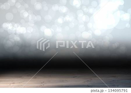 Shimmering light design over boards 134095791