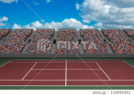 Tennis field on a sunny day Tennis field on a sunny day 134095852