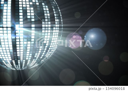 Digitally generated cool disco ball design 134096018