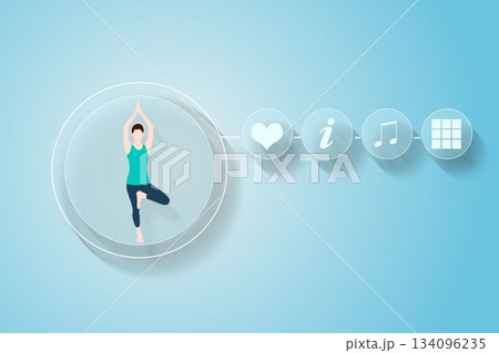 Fitness and health app menu 134096235