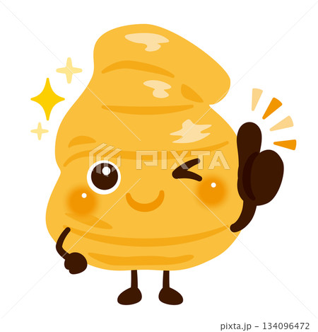 グッドサインを出す生姜のキャラクターイラスト 134096472