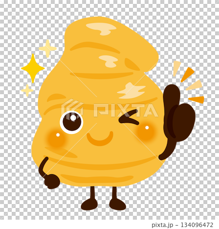 グッドサインを出す生姜のキャラクターイラスト 134096472