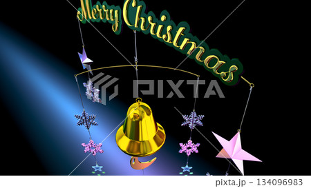 クリスマスのモビールをイメージした 3D画像 クリスマスのモビールをイメージした 3D画像 134096983