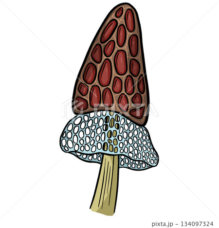 Fun Cartoon Mushroom Toadstool Character Vector Illustration Fun Cartoon Mushroom Toadstool Character Vector Illustration 134097324