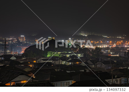 菊川市の夜景(静岡県) 菊川市の夜景(静岡県) 134097332