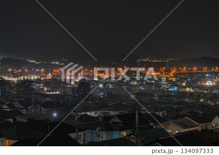 菊川市の夜景(静岡県) 菊川市の夜景(静岡県) 134097333