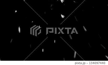 Freeze motion of natural snow falling on black background Freeze motion of natural snow falling on black background 134097440