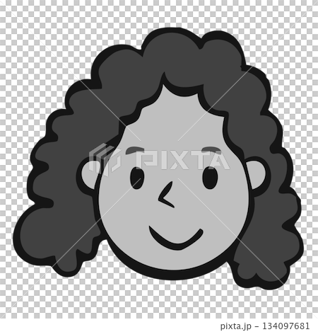 モノクロアイコン_人物・女性・外国人・国籍 モノクロアイコン_人物・女性・外国人・国籍 134097681