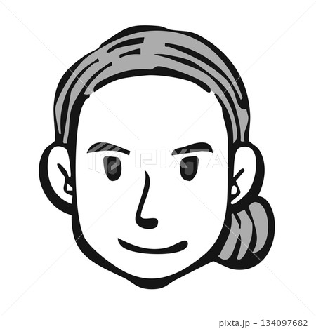 モノクロアイコン_人物・女性・外国人・国籍 モノクロアイコン_人物・女性・外国人・国籍 134097682