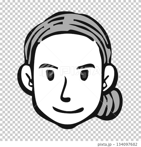 モノクロアイコン_人物・女性・外国人・国籍 モノクロアイコン_人物・女性・外国人・国籍 134097682
