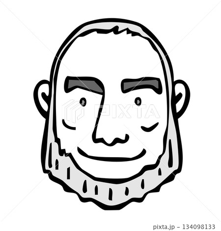 モノクロアイコン_人物・男性・外国人・国籍 モノクロアイコン_人物・男性・外国人・国籍 134098133