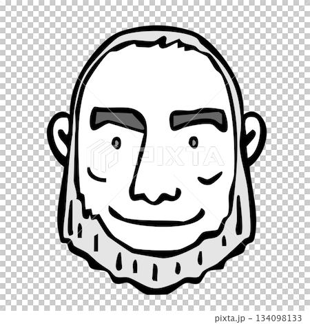 モノクロアイコン_人物・男性・外国人・国籍 モノクロアイコン_人物・男性・外国人・国籍 134098133