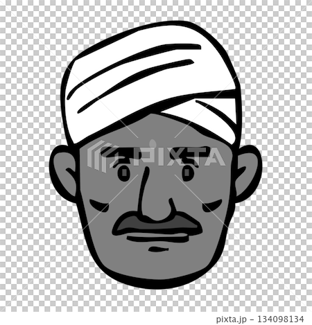 單色圖示_人物，男人，外國人，國籍 134098134