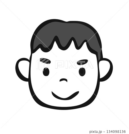 モノクロアイコン_人物・子ども・男の子 モノクロアイコン_人物・子ども・男の子 134098136