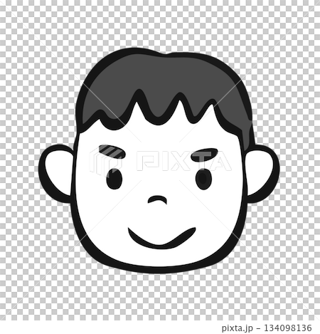 單色圖示_人物、兒童、男孩 134098136