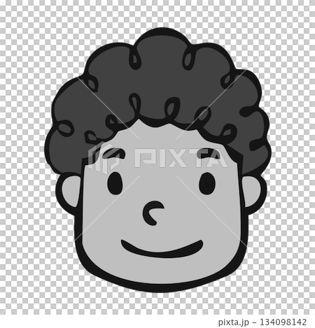 モノクロアイコン_人物・男の子・外国人・国籍 モノクロアイコン_人物・男の子・外国人・国籍 134098142