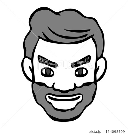 モノクロアイコン_人物・男性・外国人・国籍 134098509