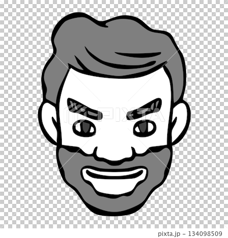 モノクロアイコン_人物・男性・外国人・国籍 134098509