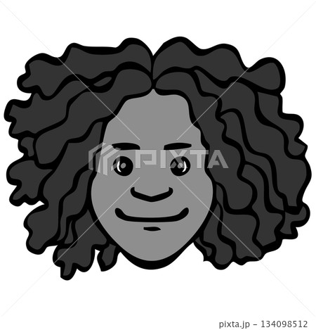 モノクロアイコン_人物・女性・外国人・国籍 134098512