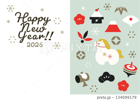 2026年午年年賀状 134099179