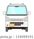白い軽トラックのベクター素材イラスト 134099191