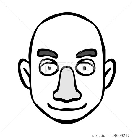 モノクロアイコン_人物・男性・外国人・国籍 モノクロアイコン_人物・男性・外国人・国籍 134099217