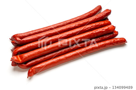 smoked sausages close-up 134099489