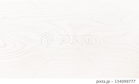 うねる木目がきれいに浮き出た明るい白木色のテーブルの背景画像2 134099777