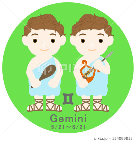 12星座_双子座_ポップ 134099813