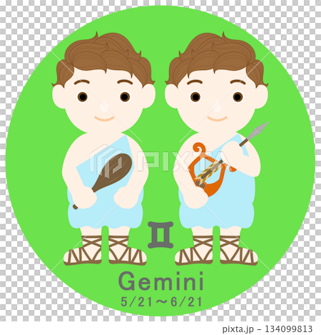 12星座_双子座_ポップ 134099813