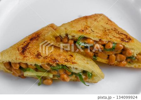 納豆の油揚げ詰め焼き 134099924