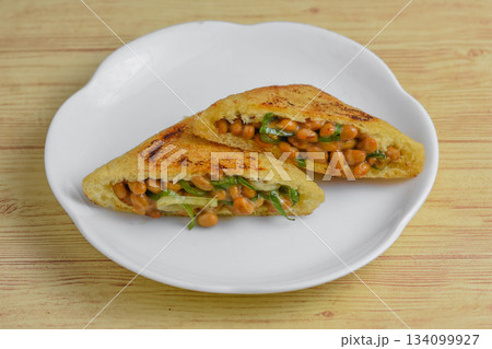 納豆の油揚げ詰め焼き 134099927