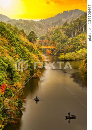 養老渓谷の紅葉 養老渓谷の紅葉 134100467