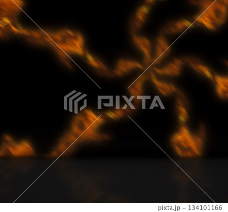 Orange glowing design on black Orange glowing design on black 134101166