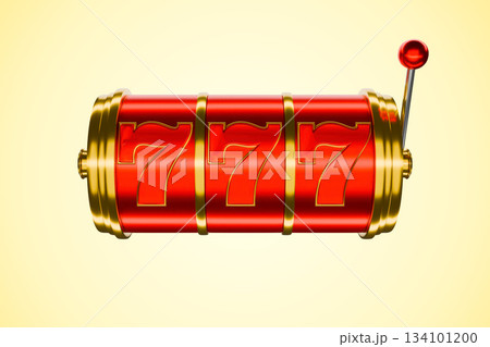 3D slot machine icon with lucky sevens, gambling or casino concept 3D slot machine icon with lucky sevens, gambling or casino concept 134101200