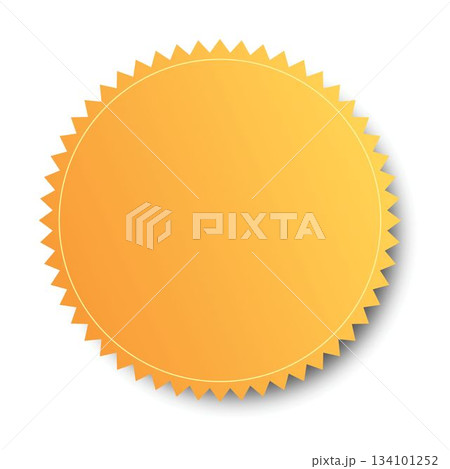 Composition of yellow shape on white background 134101252
