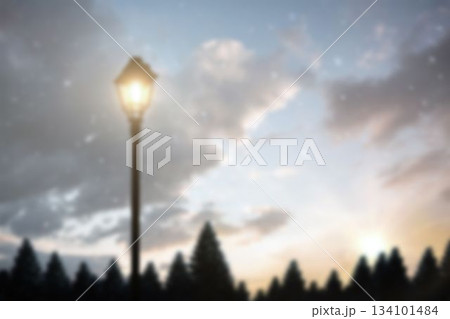 Blurred lampposts at night Blurred lampposts at night 134101484