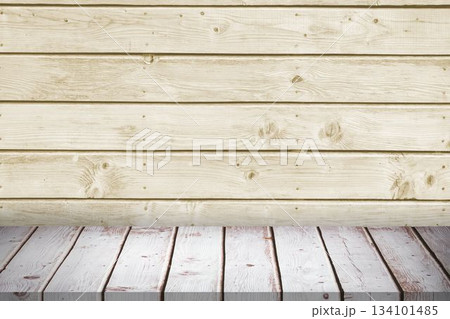 Flat design wooden backdrop is showing horizontal wall planks and whitewashed vertical floor planks Flat design wooden backdrop is showing horizontal wall planks and whitewashed vertical floor planks 134101485
