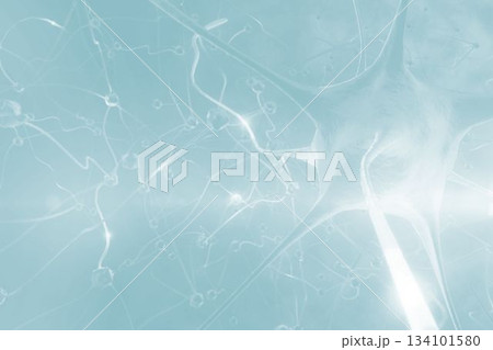 Three dimension image of micro organism illustration 134101580