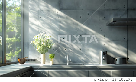 高級モダンキッチンのインテリア 134102176