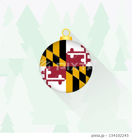 Maryland State Flag Christmas Decoration. Maryland State Flag Christmas Decoration. 134102243