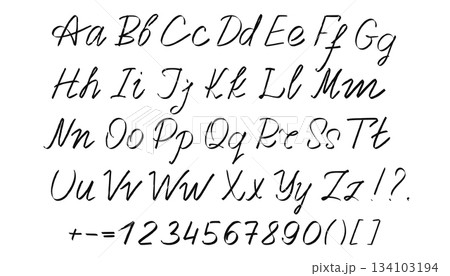 Letters and numbers of the Latin alphabet Letters and numbers of the Latin alphabet 134103194