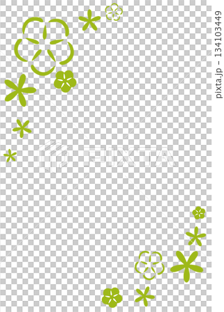 兩種黃綠色花框 134103449